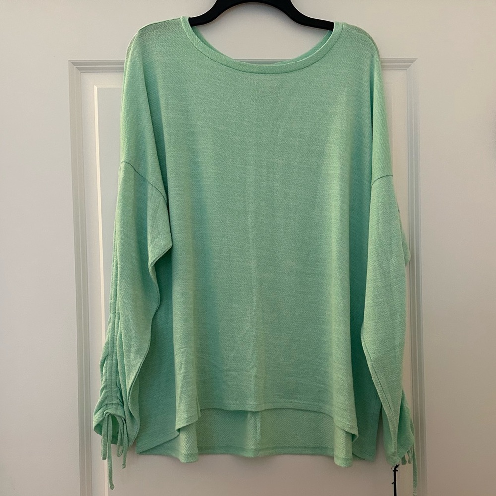 NWT Ava & Viv Opal Green Tunic Sweater